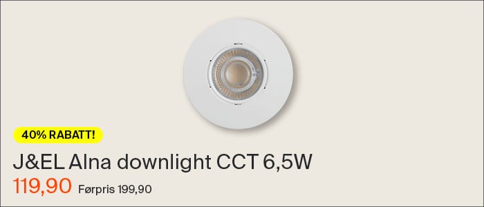 Alna Downlight CCT 6,5W matt hvit
